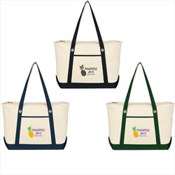 JH3225 Large Cotton Canvas Sailing Tote With Custom Imprint